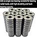100 PCS 608-ZZ Ball Bearing - Double Metal Sealed Shielded Miniature Deep Groove Bearings for Furniture Wheel, Skateboards, Inline Skates, Scooters, Roller Blade Skates (8mm x 22mm x 7mm)