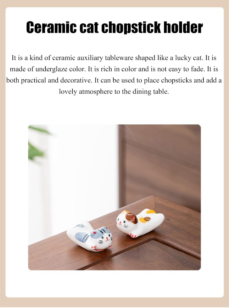 Oriental ceramic ornaments, chopstick stands, Japanese groceries, animal series, desktop ornaments, five naughty super flying cats,