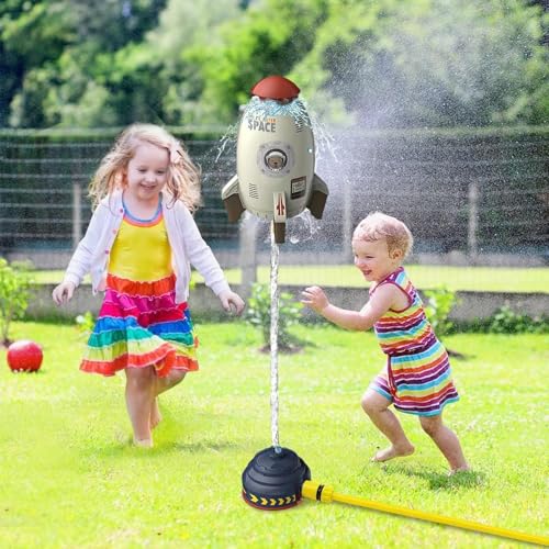 Aspersor cohete infantil para refrescar a los niños en el jardín de casa 3