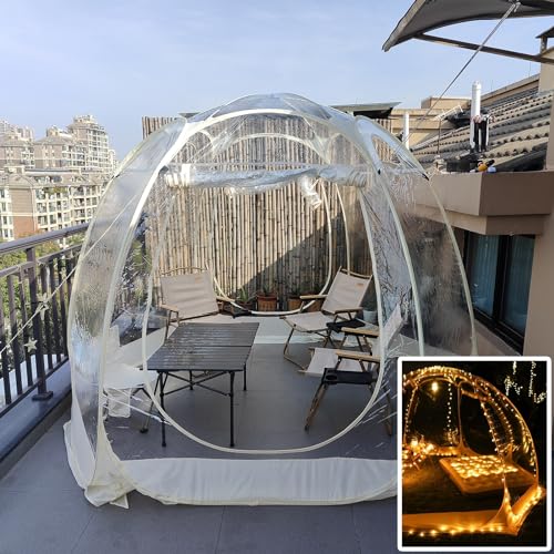 Tenda a Bolle Pod Igloo All'aperto per Il Giardino, Tenda a Bolle Pop -up Gazebo con Cerniera e Spago Leggero da 10 M, 300x300cm/360x360cm/450x450 Cm Tende Trasparenti, Riparo del Mazzo (Size : 360x3