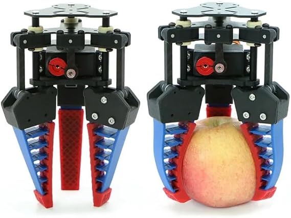Bionic Manipulator, Mechanical Robot Arm Clamp for 0.8-3.9 Objects, Finger Gripper Robot Claw Assembled/Controller Charger Kit(Clamp only)