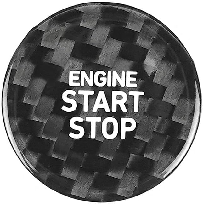 Carbon Fiber Engine Start Button Cover Compatible With Genesis G70 G80 G90 GV70 GV80 GV60