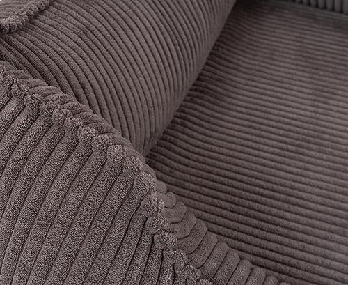 Knuffelwuff orthopädisches Hundebett aus Cord mit Handwebcharakter Nunavut XXL 120 x 85cm Braungrau - Abnehmbarer Bezug - waschbar - für große, mittelgroße und kleine Hunde