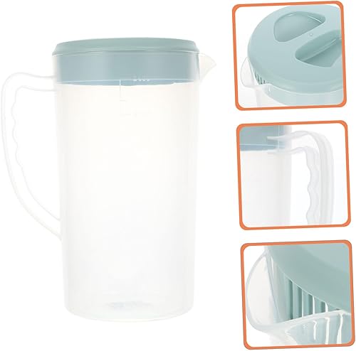 Miniatura 4 de Recipiente transparente grande de plástico dispensador de leche, jarra de té de 87.9 fl oz para nevera, jarra de agua fría, tetera de café, tetera