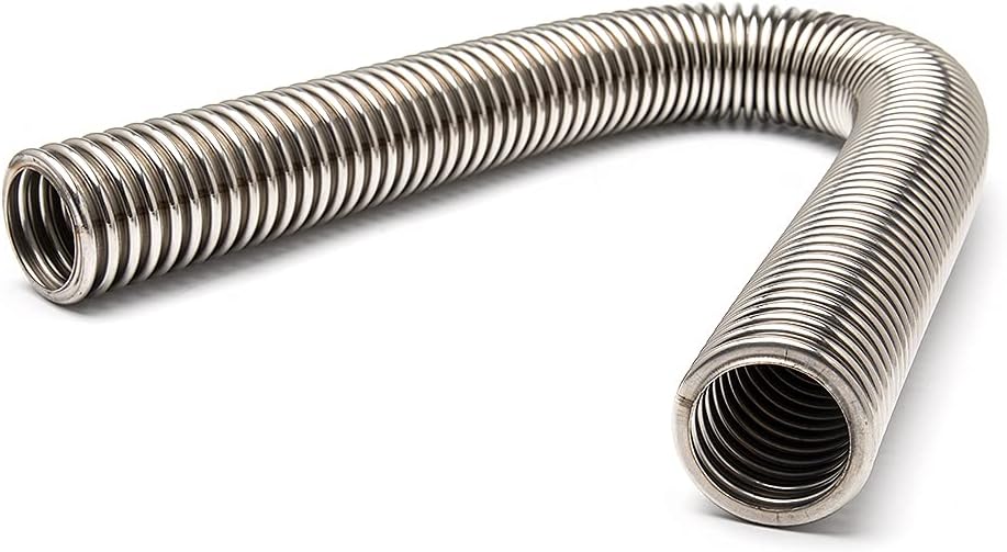 Universal 48-inch Flexible Radiator Hose Kit with 1-3/4", 1-1/2", 1-1/4" Chrome Caps Stainless Steel HTRACING (silver)