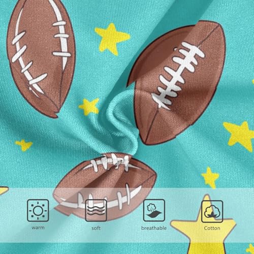 Wusikd Football Girls' Underwear Cotton Stars Girls Briefs Soft Toddler Underwear 2T3