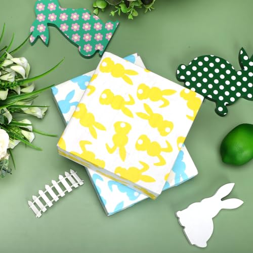 100 folhas de papel de seda com estampa de coelhinho pastel, 35,5 x 50,8 cm, padrões coloridos de co