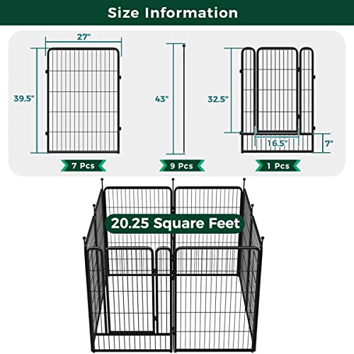 image for FXW Decorative Garden Fence Panels, Dog Fence for The Yard, Heavy Duty