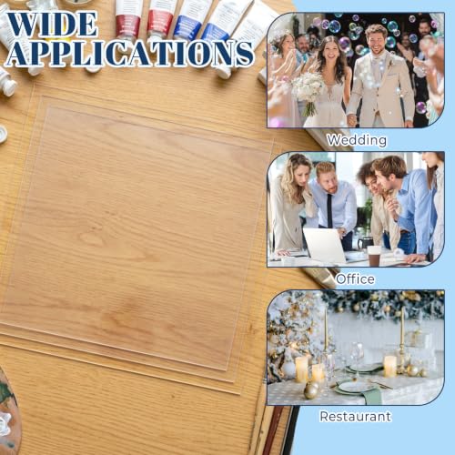 Image of TKOnline 15 PCS Plexiglass Sheets, 12 inch x 12 inch x 0.01 Clear PET Sheet Panels, Clear Acrylic Plastic Sheet for Picture Frame, Invitations, Poster Frames Plastic Board