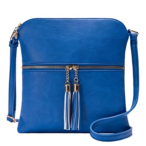 Image of Solene Womens Lightweight Medium Crossbody Purse with Tassel, Perfect Size Crossbody Bags for Daily Use, travel