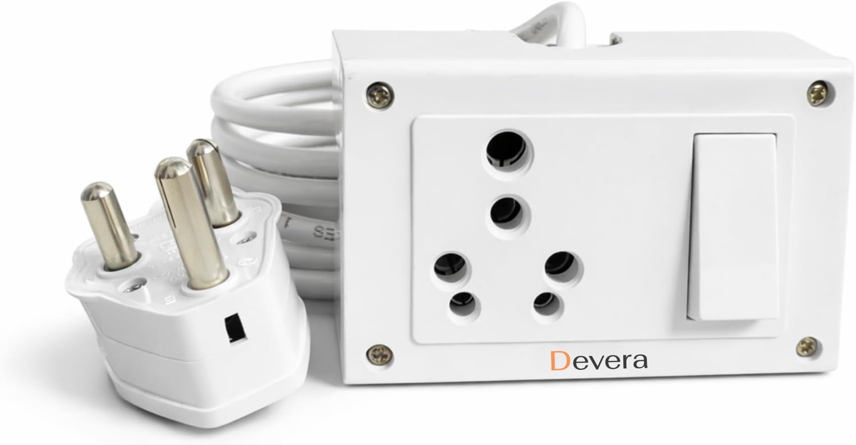 - Electric 16A Single Socket Extension Board 2m – Heavy Duty Power Strip with Switch, Surge Protection, 3 Core 1.0 mm Copper Wire for AC, Fridge, Washing Machine (White) (2 Meter)