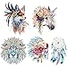 (5 hojas) Unicornio Transferencia térmica de hierro en parches, MWOOT Flor cráneo patrón Dream Catcher Wolf Lion parches calcomanías de transferencia de calor para mujeres, hombres, camiseta, jeans