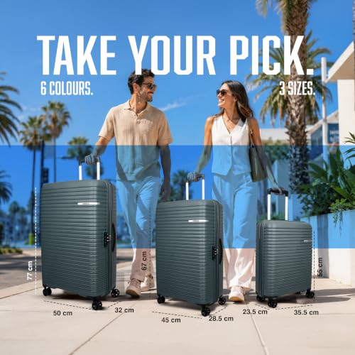 Image of American Tourister Liftoff+|Large Size Check-in Spinner Trolley Bag (79 cm) for Travel|360 8 Wheel Travel Luggage|Hard Case Polypropylene (PP) Suitcase|Mounted TSA Lock|Dark Olive