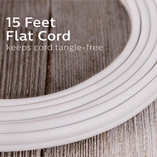 Philips Extension Cord, 15 Ft, 3-Outlet Flat Plug Extension Cord, Flat Extension Cord with Multiple Outlets, 2 Prong Extension Cord, Safety Slide Long Extension Cord, 1 Pack, White, SPS1032WE/27 by Philips - Image 4