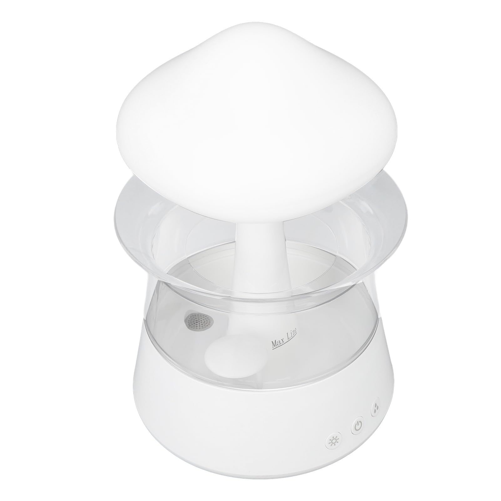 Diffuseur de Lumière Nocturne Raining 300 ML, Humidificateur Champignon à 7 Couleurs pour Un Sommeil Relaxant, Atomisation Fine, Aromathérapie, Panneau de Commande avec