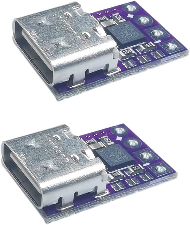 Delinx 2PCs USB-C Type-C PD Trigger Module Supports PD 2.0 3.0 Output DC 5, 9, 12, 15, 20 Volts 100W (PD to 5/9/12/15/20V)