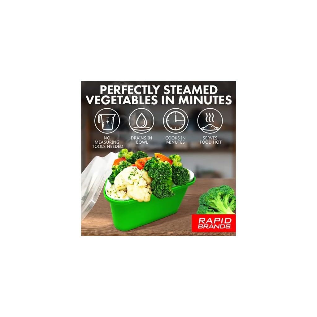 Rapid Veggie Steamer Microwave Fresh & Frozen Vegetables in Less Than