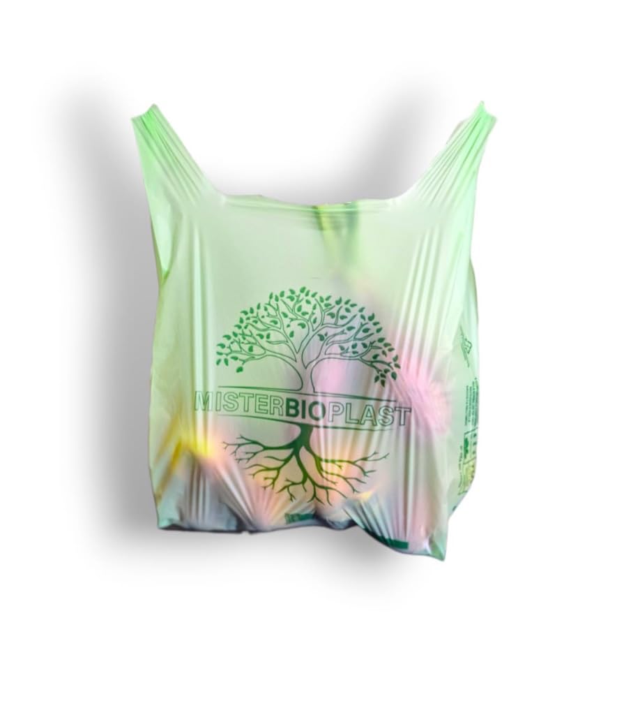 Buste Shopper Biodegradabili 35x65cm - 4kg Sacchetti Verdi Per Spesa E Organico - Foto 8