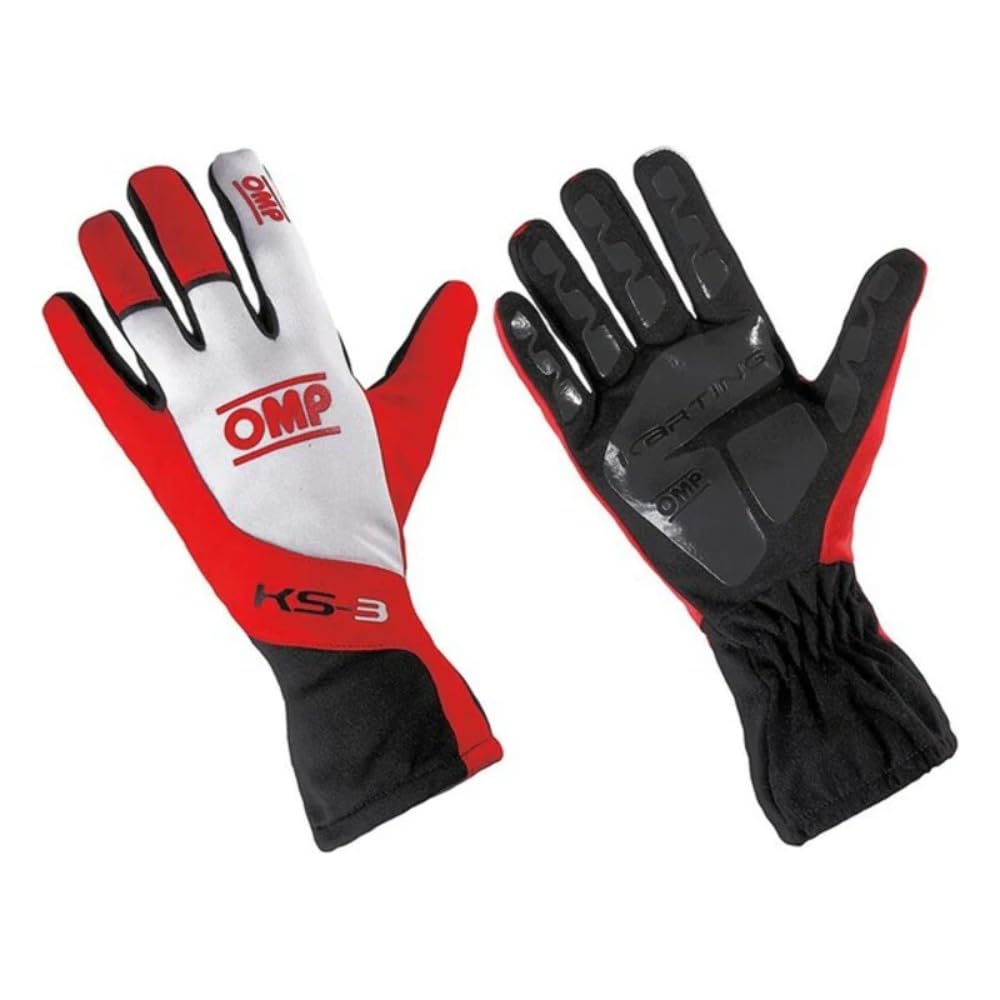 OMP - KS-3 Gloves Black/Red - Size L (KB0-2743-B01-060-L)