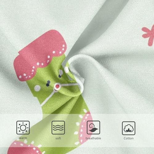 Girls' Hipster Triangle Panties Comfort Underwear for Girls Christmas Stockings Pattern in Sizes 2T,3T, 4T, 5T, 6Y and 8Y3