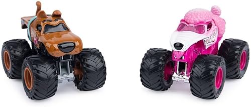 Miniatura 2 de Monster Jam, Monster Mutt Poodle vs Scooby Doo - Camiones monstruo fundidos a presión, escala 1:64, juguetes para niños de 3 años en adelante,