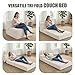 Kasunpul Folding Sofa Bed with Pillow, Memory Foam Fold Out Chair Bed, Convertible Sleeper Chair with Washable Cover, Futon Floor Couch for Living Room/Dorm/Guest Use/Home Office/Apartment, Beige
