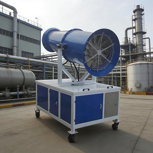 Mobile Fog Cannon Water Sprayer with High Output Motor and Spray Control, Ideal for Large Scale Construction, Quarry Work and Outdoor Site Tasks
