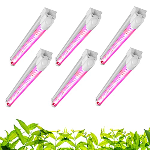 Grow Light Red & Blue para plantas de interior, 3 modos de luz y 10 niveles de brillo Lámpara de cultivo de con temporizador de encendido/apagado automático 4/8 /12H para todas las plantas (6pcs) Cover