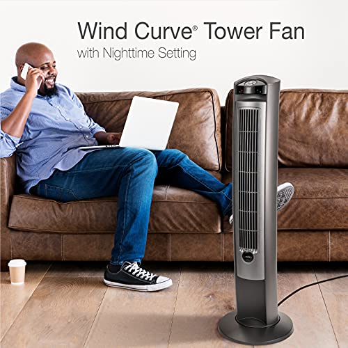 Lasko 1885 18" Cyclone Pedestal Fan With Remote Control, 18 Inches White & Portable Electric 42" Oscillating Tower Fan With Nighttime Setting, Timer And Remote Control, Silver T42951 #TOP5
