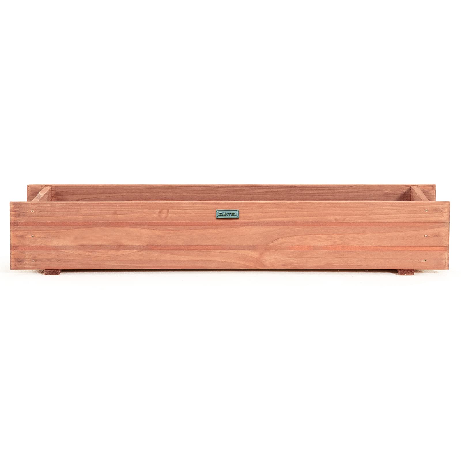 GYMAX Fioriera in Legno con Struttura Solida per Ortaggi, Erbe, Fiori, Fioriera da Balcone/Terrazza/Giardino, Uso Interno ed Esterno, 91,5X18X16 cm