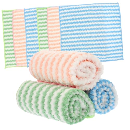 NUOBESTY 10個 洗碗布 高吸水マイクロファイバークロス キッチンクリーニングタオル 柔らかく丈夫で速乾性 食器拭きやシンク清掃に