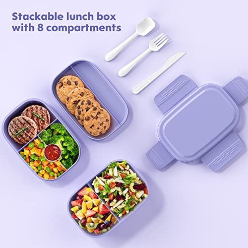 Image of HOMETALL Lunch Box Containers, Stackable Bento Box Adult Lunch Box for Kids