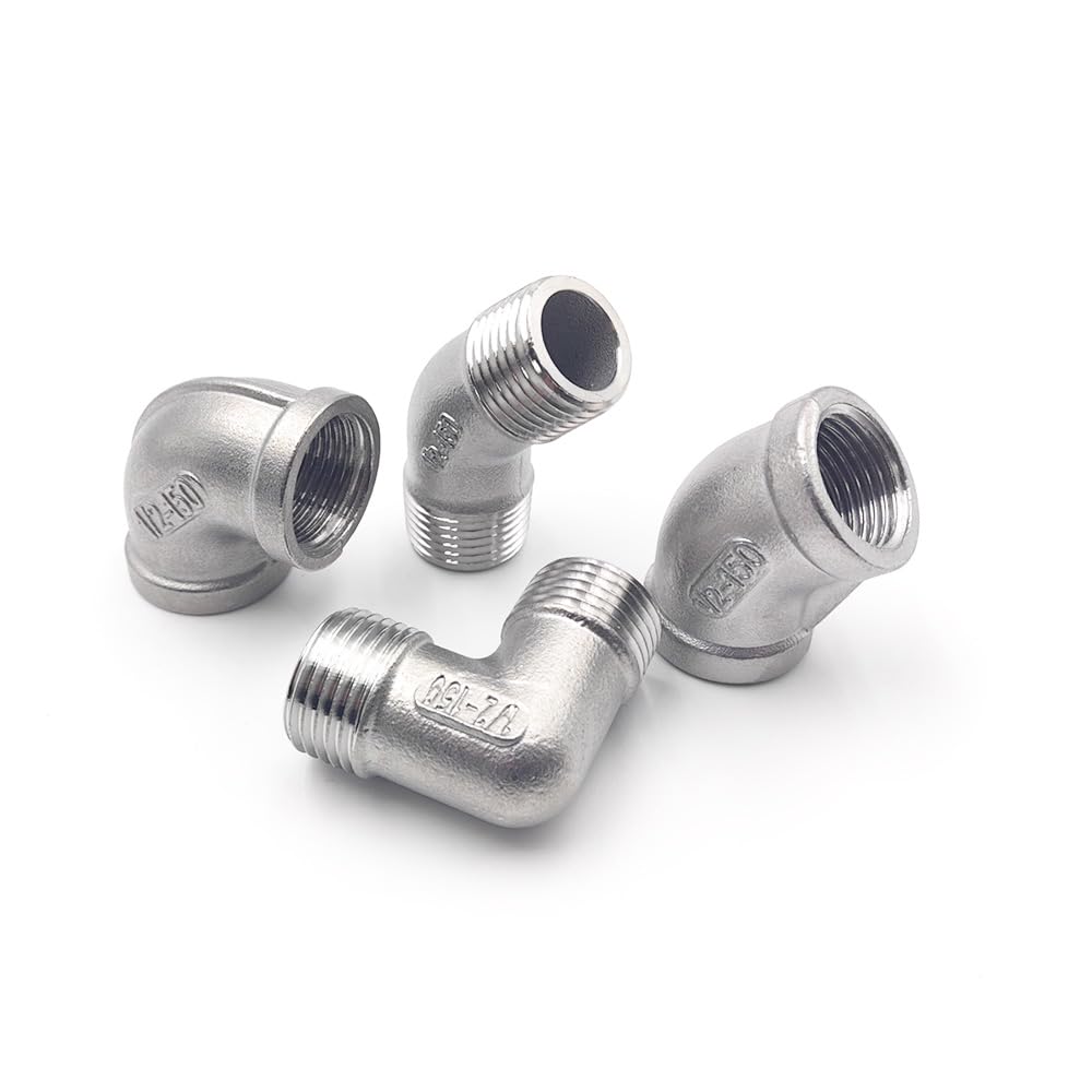 1 pieza de codo externo de 3 vías, 2" BSP, conexión a tope de acero inoxidable 304, apto for tuberías domésticas.