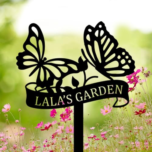 Extrabily Personalized Metal Garden Signs,Custom Name Yard Stake Sign For House Outdoor Outside Decorative cover