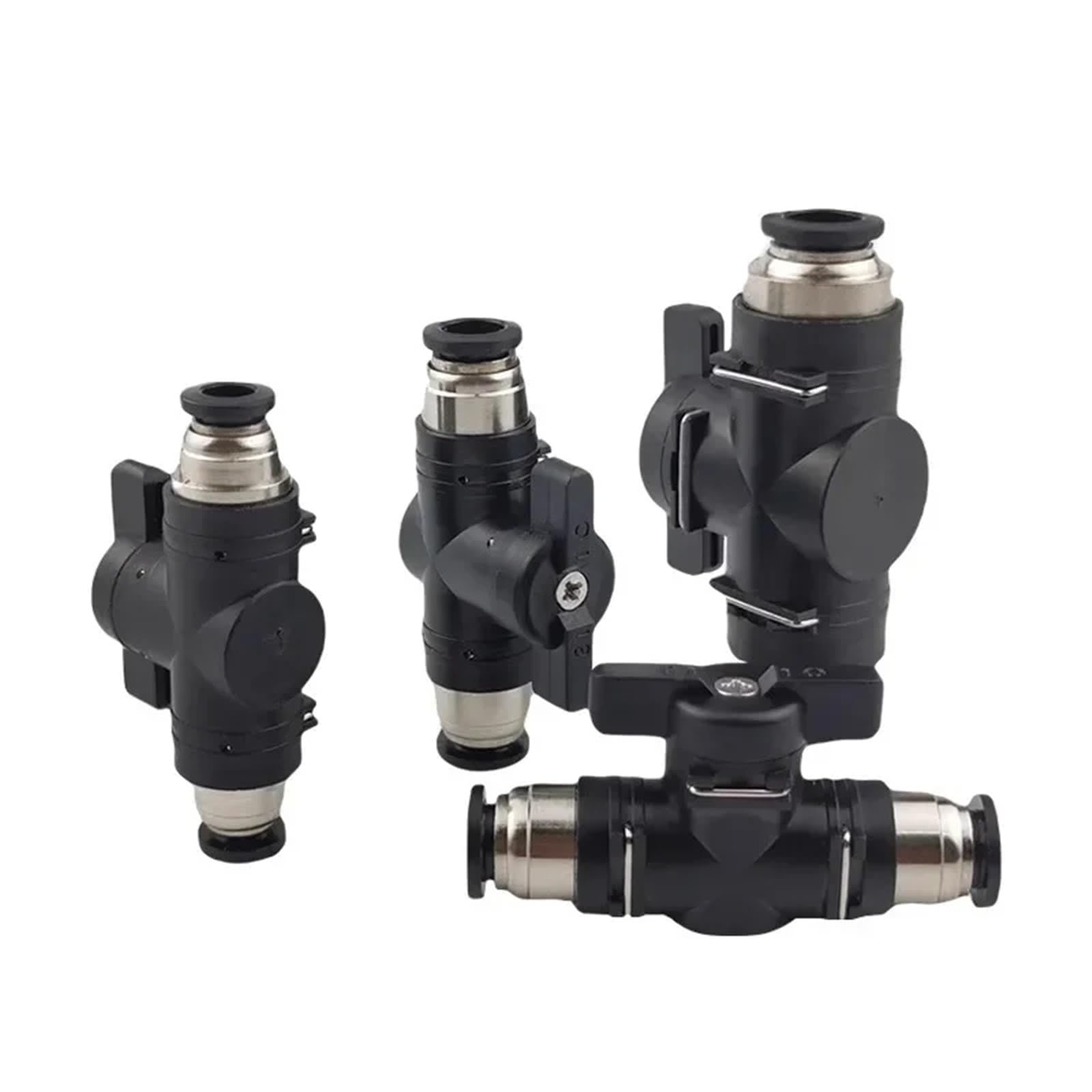 Raccordo pneumatico 4/6/8/10/12/14/16 mm interruttore valvola manuale a sfera BUC-4 BUC-6 BUC-10 connettore di aggancio per tubo dell'aria 1 pezzo (BUC 4 mm, 50 pezzi)