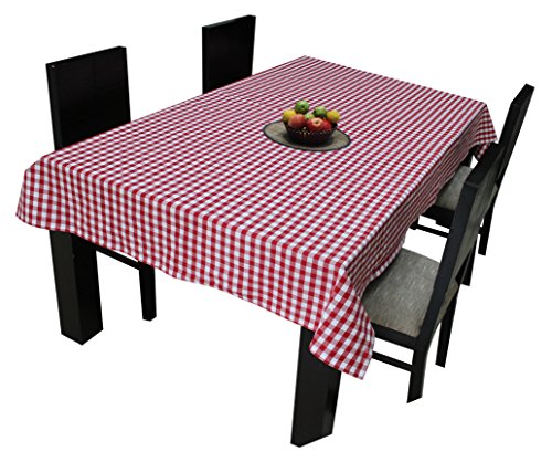 AIRWILL Branded, 100% Cotton Gingham Checks with Multicolor Combos of 4/6 Seater Tablecloth, Sized 140Cm Width and 140Cm Length - Square