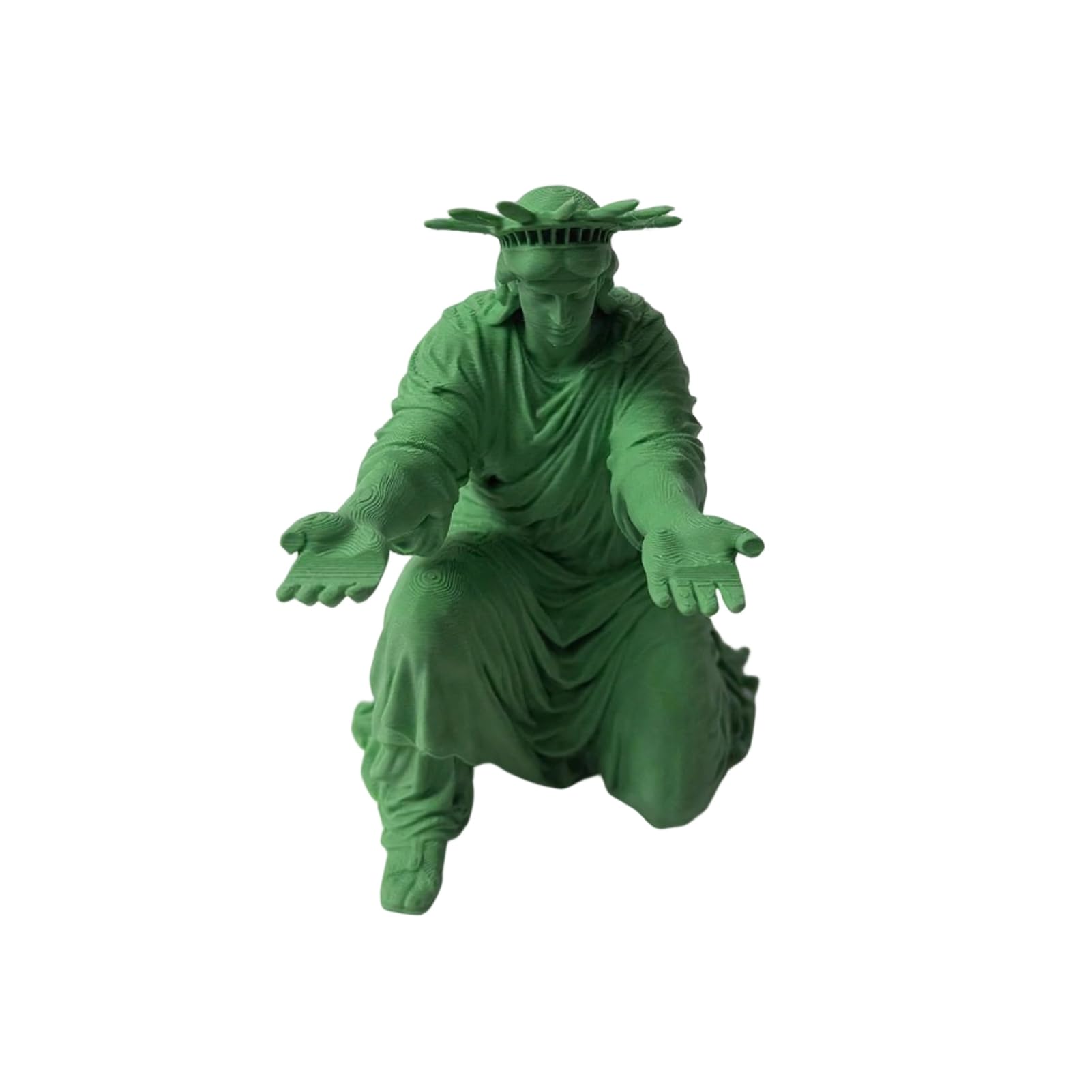 Glifora 3D Printed Man Pen Holder - Kneeling Soldier, Grim Reaper, Ninja, Knight, Warrior and Statue of Liberty Pencil Stand, Home Office Decoration Ornament