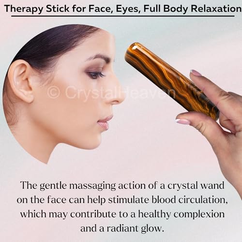 Image of Tiger Eye Crystal Wand - Smooth Crystal Wand for Energy Healing, Chakra Balancing, Meditation and Home Decor - Crystals and Healing Stones for Gift