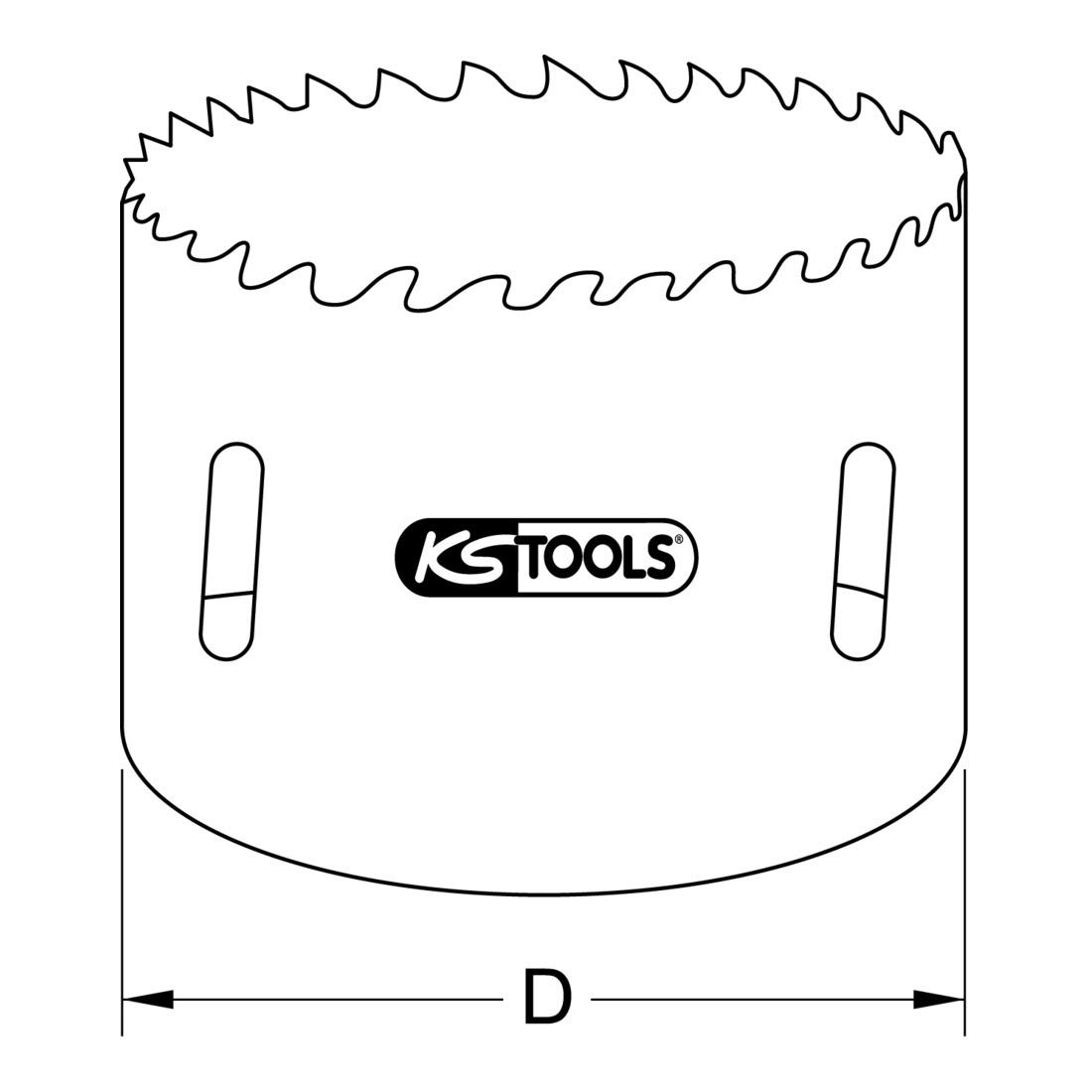 KS Tools 129.5014 HSS Bi metal holesaws, diameter 14mm, red, ø 14 mm - Image 2
