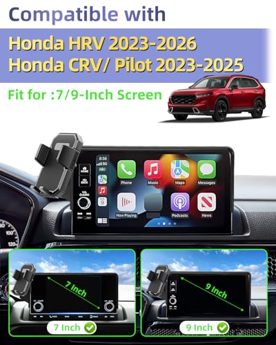 Image of PZK Car Phone Mount for Honda HRV 2023-2026 / CRV 2023-2026 / Honda Pilot 2023-2026 Accessories 7 /9-inch Screen 360 Rotation Auto Lock CRV HRV Car Phone Holder Not Affect Air Vent Phone Cradles