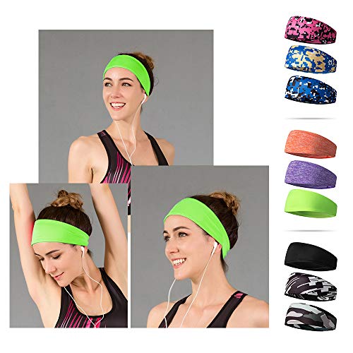 Tiaras esportivas, Andoer 3 faixas para a cabeça PCS faixas para a cabeça femininas e masculinas fai