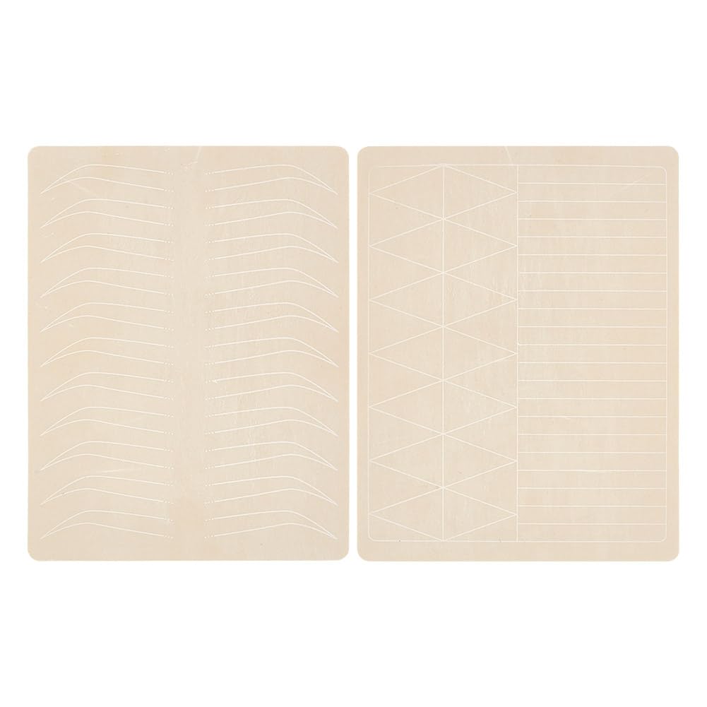 DELORIGIN 5pcs Eyebrow Tattoo Practice Skin Microblading Practice Synthetic Silicone Skin Sheet Micro Blading Eye Brow Makeup Tattooing Supplies for Cosmetic Tattoo Eyebrow Beginner Salon