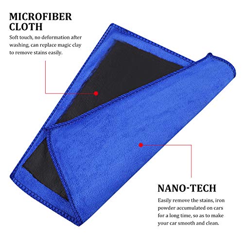 Toalha de argila IMIKEYA, toalha de microfibra com detalhes de argila automotiva de grau fino, barra