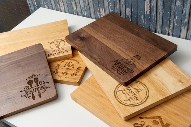 Miniatura 8 de Tablas de cortar Enragved para cocina de 14 x 10 pulgadas, bloque de carnicero de madera grabado con láser personalizado, accesorio de encimera,