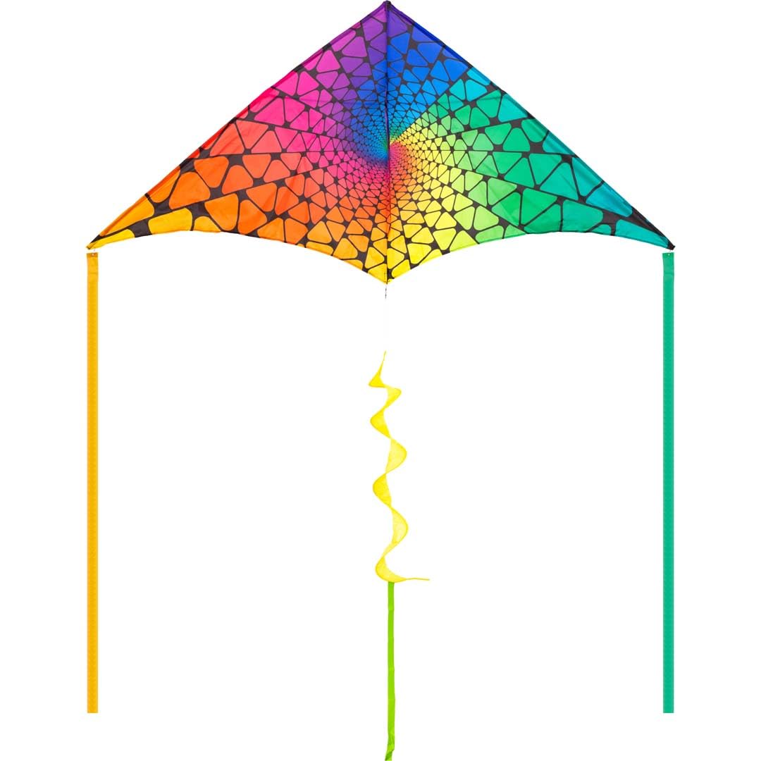 HQ Design – Delta XL à partir de 2 m de cerf-volant pour enfants et adultes – Pour monter avec peu de vent, avec ou sans fil en polyester, à partir de 1 Bft.