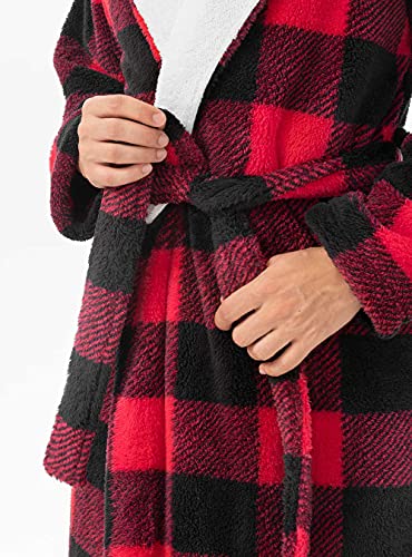 Image of DAVID ARCHY Men's Soft Fleece Plush Robe Full Length Long Bathrobe
