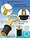 WMJNH 4 Pcs Boat Drain Plug 1 Inch, Brass Stainless Steel Snap Handle and T-Handle Rubber Marine Twist Drain Plug