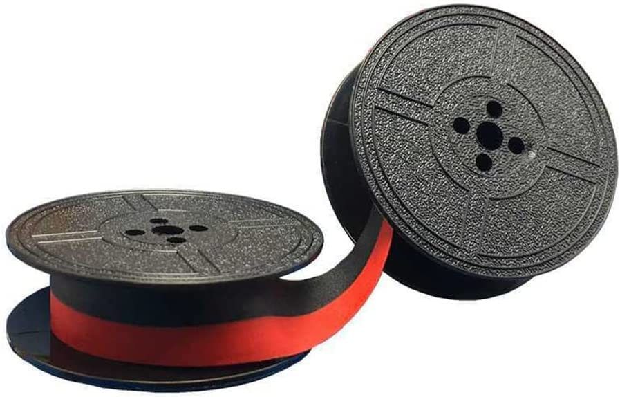 generic 1Pack Typewriter Ribbon Twin Spool Typewriter Ribbon Red and Black Twin Spool Replacement Pack for Most Typewriter Professional Design