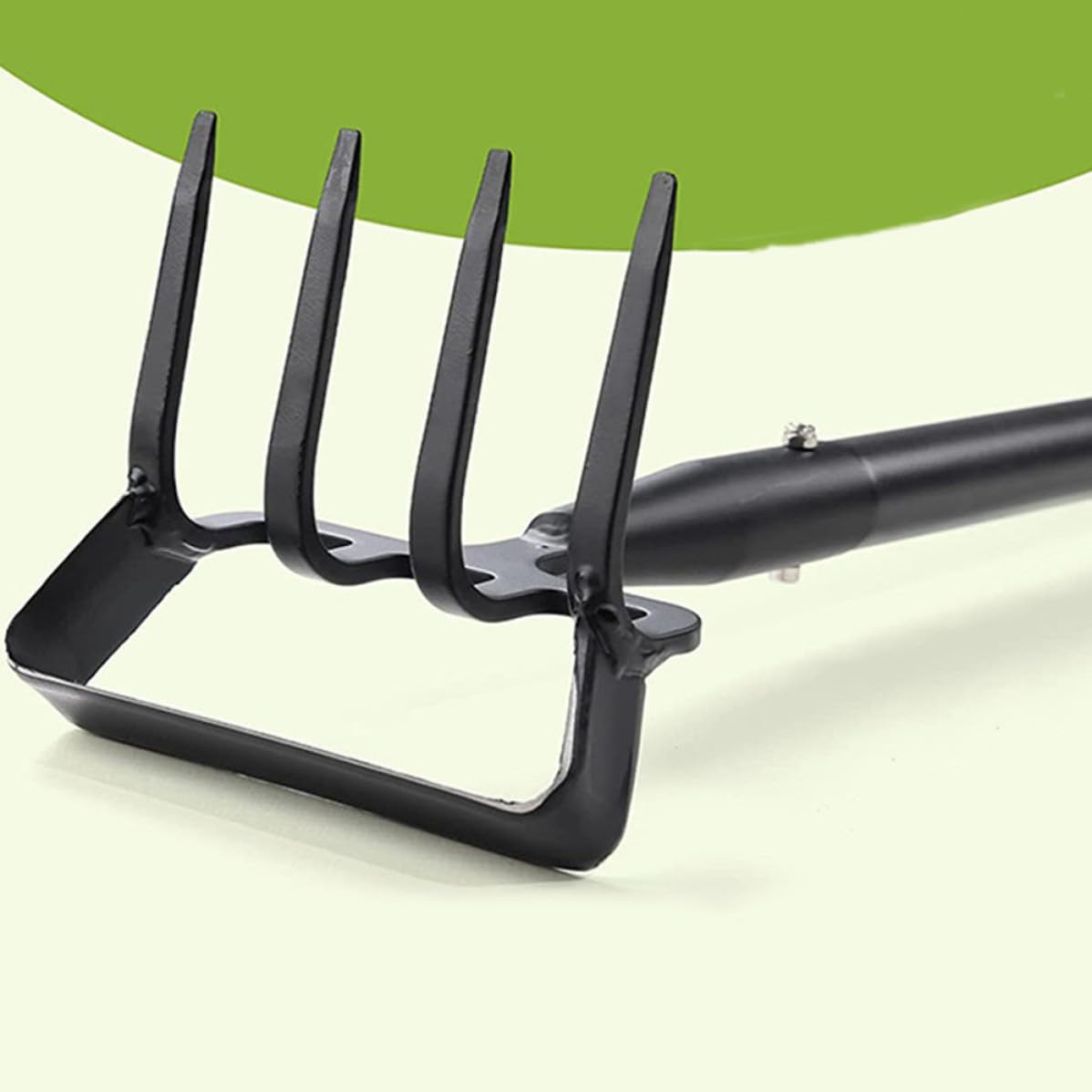 Rastrillo Mano Inoxidable Negro de Acero para Jardinería | Ligero, Afloja la Tierra y Excava, Herramienta de Jardín para Huerto y Labores Manuales