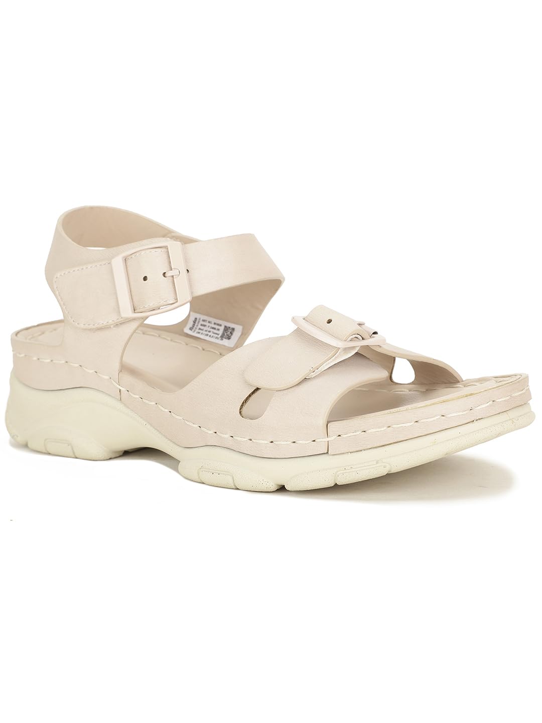 bata comfit Chandra Sandal Women Sandal In Yellow Beige Gold, 6-picture-21